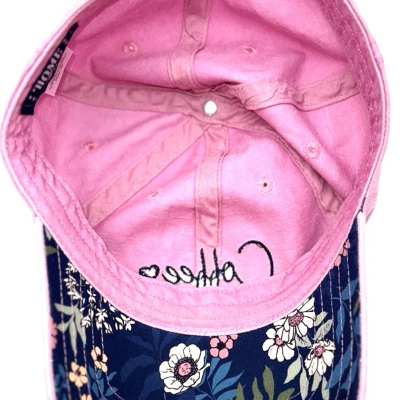 Hat Womens Coffee Pink Black Letter Design Baseball Hat Cap Adjustable Fit OSFA - Picture 6 of 7